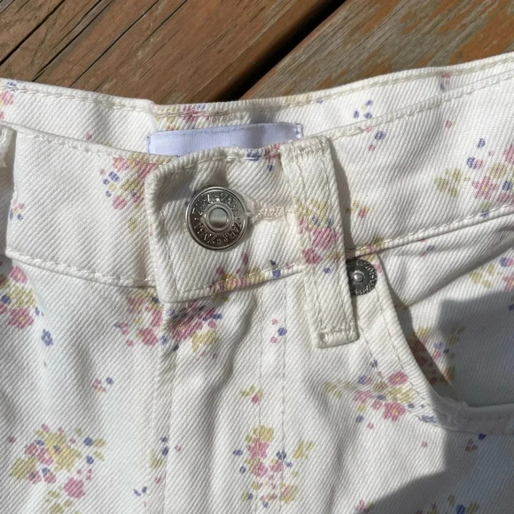 Zara Highrise Floral Print Jean Shorts - Picture 6 of 8